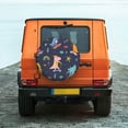 thumbnail image 6 of Rateoe Cartoon Dinosaur Scooter Sport Blue Pattern Tire Cover Wheel Protectors Weatherproof Wheel Covers Universal Fit for Trailer Rv SUV Truck Camper Travel Trailers Accessories-14 inch, 6 of 6