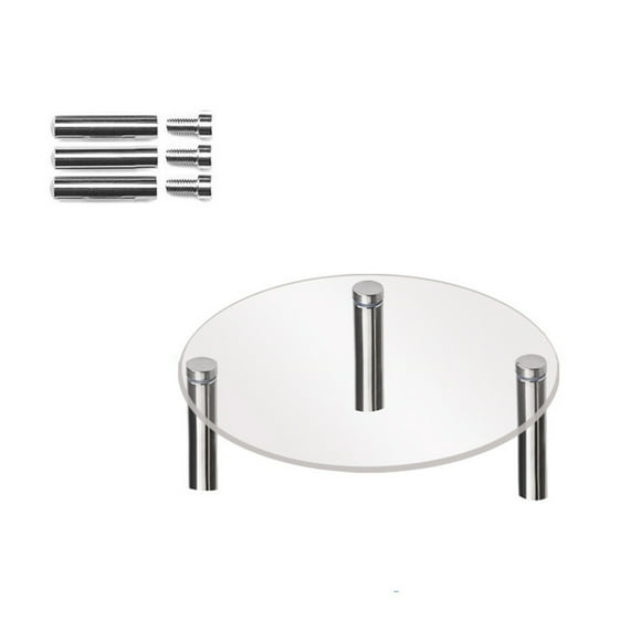Binwennn Toaster Oven Grill Pan And Rack Clear Acrylic Cake Display Stand Circular Metal Support Shelf