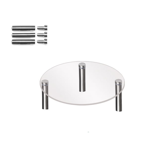 XINGAG 1Pcs Round Acrylic Cake Stand With Metal Support Legs,Clear Dessert Display Riser, Reusable Cupcake Pastry Serving Stand For Party Wedding Birthday Table Decor