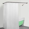 thumbnail image 1 of 68x28 in. Rustproof L-Shaped Corner Shower Curtain Rod - Bronze, 1 of 1