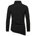 thumbnail image 3 of PBNBP Mens Dress Shirts Asymmetrical Hem Long Sleeve Button Down Shirts Luxury Stretchy Wrinkle Free Shirts Wedding Shirts, 3 of 3
