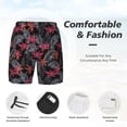 thumbnail image 3 of Balery Colorful Hawaii Palms Bañador para hombre, shorts de playa de secado rápido con entrepierna y forro de compresión-3X-Large, 3 of 6