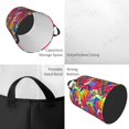 thumbnail image 2 of Balery Colorful Bananas Cesta de ropa redonda con asas, impermeable, independiente, para ropa, juguetes, dormitorio y familia-Small, 2 of 6