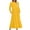 Yellow, variant on GigrtiJin Women Long Sleeve Crewneck Dress Fall Casual Fashion Ruffle Hem Solid Color Dresses with Pockets