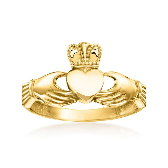 Ross-Simons 14kt Yellow Gold Claddagh Ring, Women's, Adult