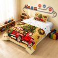 thumbnail image 2 of Erosebridal Christmas Truck Twin Comforter Sets, Christmas Tree Bedding Set, Wood Wreath, Xmas Reversible 2pcs 1 Comforter and 1 Pillowcase, 2 of 6