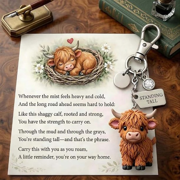 Highlands Bull Month Keychain Remind You Of The Power Of Silences Every Day