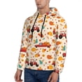 thumbnail image 3 of Naloa Pumpkins On Red Car And Tractor Men's Casual Hooded Collar Drawstring Hoodies Pullover Sweatshirts Casual Long Sleeve Shirts-4X-Large, 3 of 7