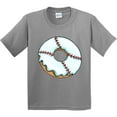 thumbnail image 3 of Inktastic Baseball Donut Youth T-Shirt, 3 of 5