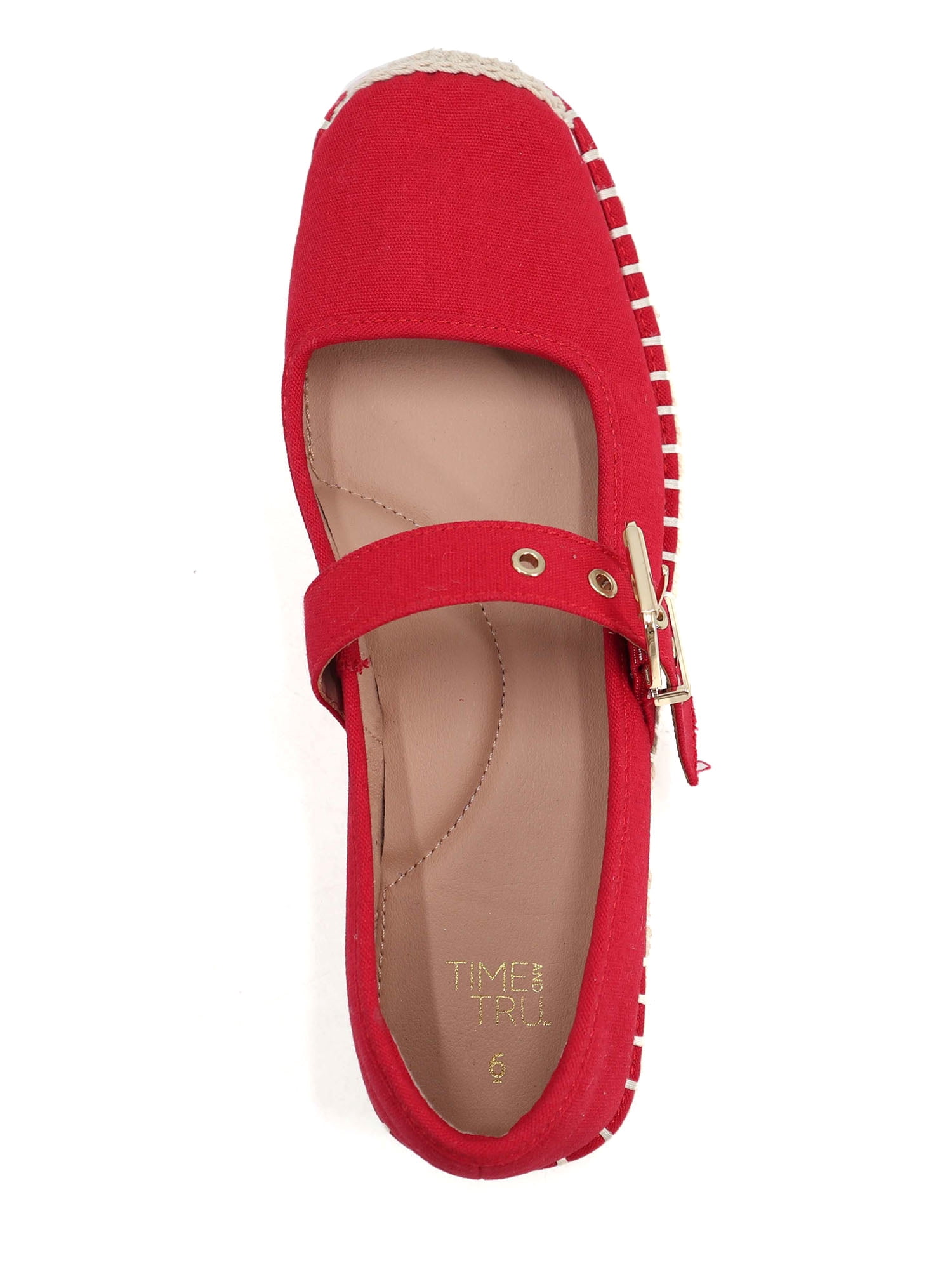 Time and Tru Women’s Mary Jane Espadrille Flats
