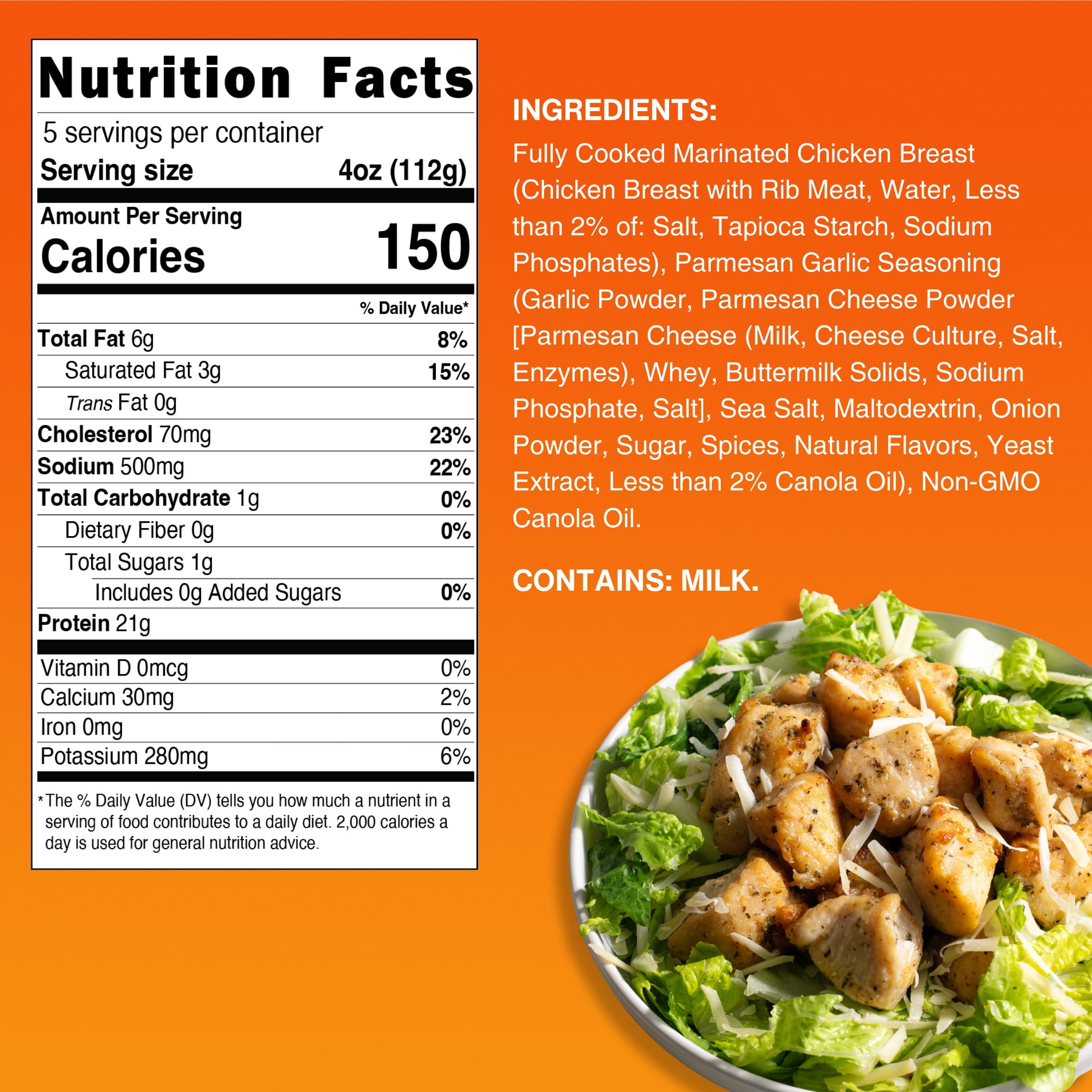 Realgood Foods Co. Parmesan Garlic Chicken Breast Nuggets, 20 oz Bag (Frozen)