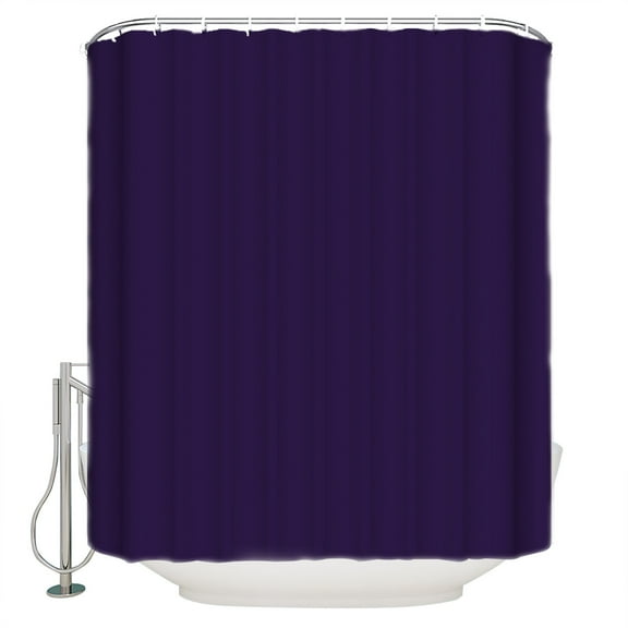 Solid Color Shower Curtain, 60" x 72", Dark Purple Waterproof Bathroom Curtain Washable Shower Curtain Set with 12 Hooks