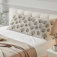 thumbnail image 4 of Farmhouse Dandelion Body Pillow Covers 20"x60", Spring Modern Country Flower Black Beige Soft Brushed Microfiber Breathable Throw Pillow Covers, Pillowcase with Zipper for Couch Sofa Bedroom, 4 of 9