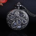 thumbnail image 2 of Hollow Quartz Pocket Watch Punk Pocket Watch With Necklace, 2 of 5