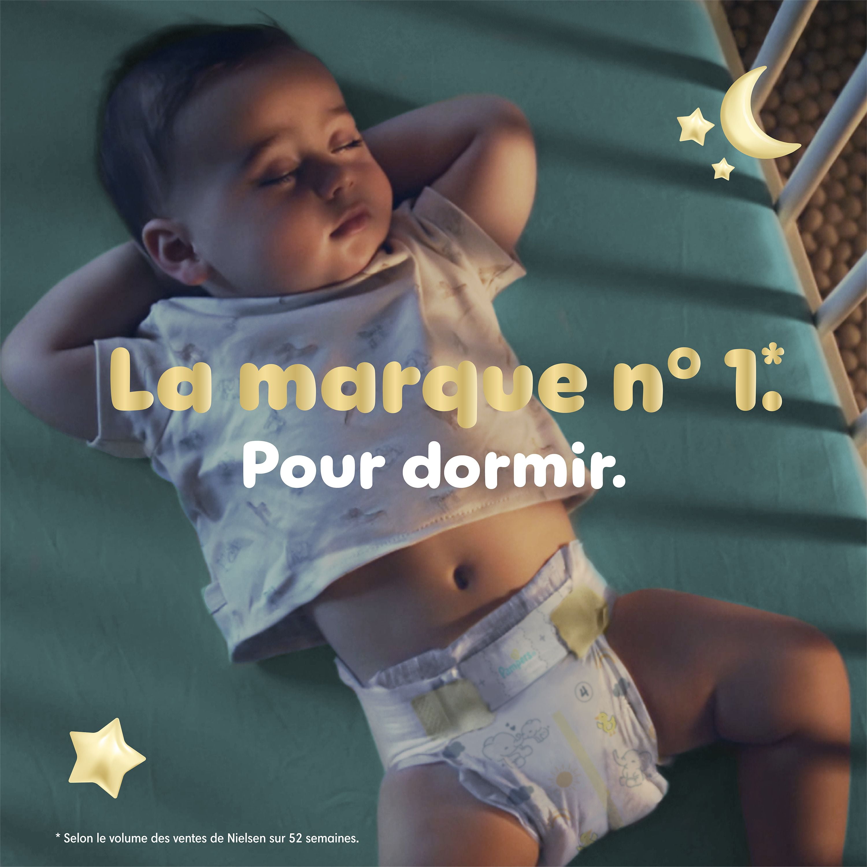Couches Pampers Swaddlers, absorbantes, gardent bébé au sec et confortable, couche jetable pour bébé sans danger pour la peau, taille 6 (10,4 à [23 à 44 lb])