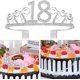 thumbnail image 3 of Corona De Feliz Cumpleaños Número 18, Faja Y Tiara Para Niña De Cumpleaños Tiara De 18 Años Con Peine De Diamantes De Imitación De Cristal Plateado Para Decoraciones De Fiesta De Feliz Cumpleaños Rojo Verde Cocina, Decoración y Otros, 3 of 4