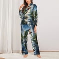 thumbnail image 2 of Sikiie Largemouth Bass Jumping Out of The Water Pajamas Set Long Sleeve Sleepwear Womens Button Down Nightwear Pj Sets-X-Large, 2 of 7