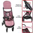 thumbnail image 3 of Carriola para Bebé Ligera Plegable Ruedas de Goma Cinturón 5 Puntos Toldo Apta desde 12 Meses Hasta 16 kg - Rosa, 3 of 7