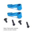 thumbnail image 2 of Bewildely 2 piezas RC coche Servo brazo modelo vehículo portátil Metal dirección engranaje brazos automotriz automóvil juguete reparación Kits de construcción modelo Azul, 2 of 6