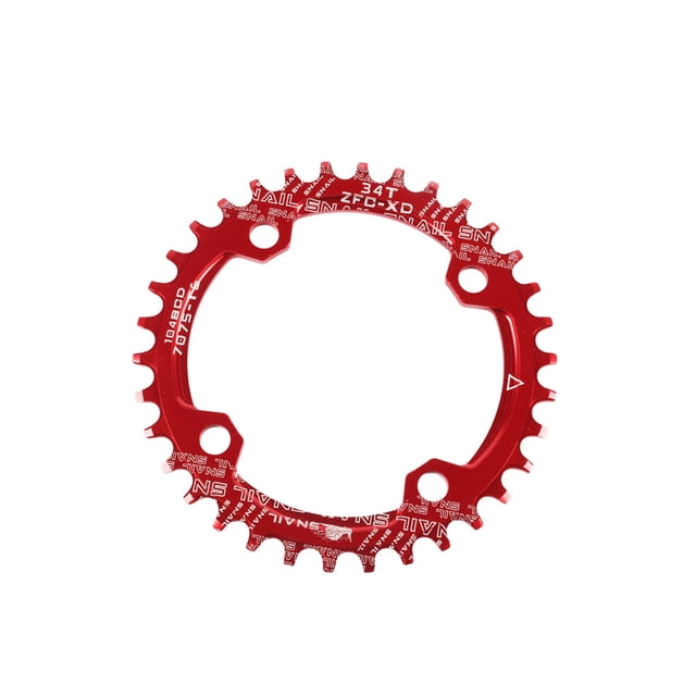 Soidarity Rueda de cadena Universal para bicicleta, ruedas de cadena de aleación de aluminio, 96mm, paso de orificio, reparación de ciclismo, piezas de Ciclismo Rojo 34T Soidarity OD025956-05