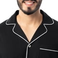 thumbnail image 4 of Set de pijama Fruit of the Loom para hombre, jersey de punto negro, 4 of 6