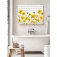 thumbnail image 6 of Yellow Flowers Wall Art for Living Room,Canvas Picture Wall Decor for Bathroom Bedroom,Summer Bee Country Floral Gray Plaid Painting Artwork for Office Kitchen Hallway Dining Room Home Decor 24"x32", 6 of 8