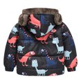 thumbnail image 3 of Kids Outerwear Coats Kids Coat Winter Baby Jacket Girls Hooded Cartoon Cute Prints Toddler Outwear Zipper Windproof Warm Thick Girls Coat Jacket, 3 of 3