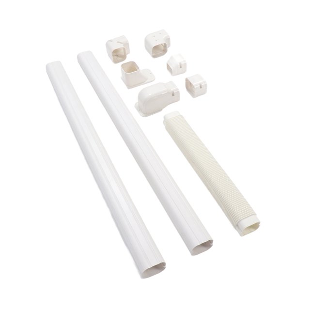 Kit de Couverture de Tuyau Décoratif, Ensemble de Ligne en PVC Décoratif pour Climatiseur Cache Tuyau de Drainage Protection de Tuyau pour Climatiseur Central Split
