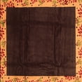 thumbnail image 1 of Ahgly Company Indoor Square Oriental Orange Asian Inspired Area Rugs, 3' Square, 1 of 4