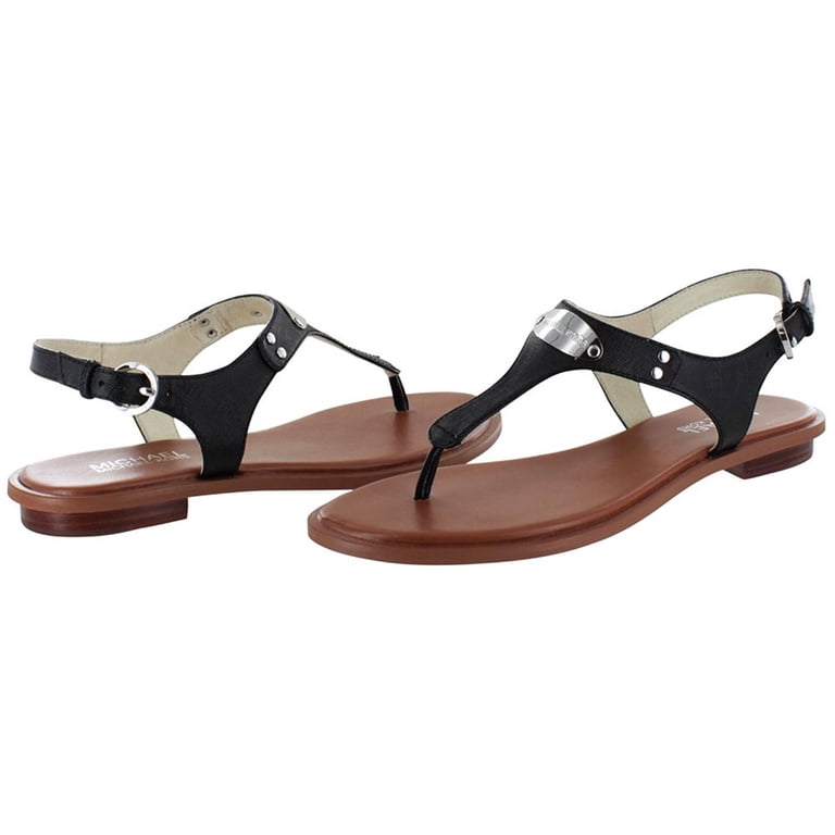 Michael Kors Black and Brown Thong Sandals with Durable Design set crossbody bag Womens Michael Kors Mandy Thong Sandals In Brown | Soletrader main image 4