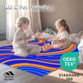 thumbnail image 4 of ODIKA 8'x10' Machine Washable Non-Slip Area Rug, Prismatic Arc with Vibrant Color Band Design High Traffic Rug, Blue, 398161, 4 of 7