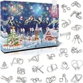 thumbnail image 2 of HOARBOEG Puzzle Luban Lock Nine Chain 24 Gifts Christmas Box Hand Tear Down Calendar Box, 2 of 9