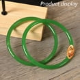 thumbnail image 5 of 2Pair Jewelry Glass Bangles for Women Auspicious Glass Bangles Traditional Costume Matching Bangles -Green, 5 of 5