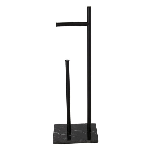 Era Twain Levanto Freestanding Toilet Paper Holder, 7.875 x 23 in, Matte Black