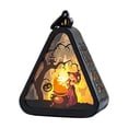 thumbnail image 3 of zhonghuaying 1 Pack Triangular Hollow Cutout Halloween LED Night Light, 4 Assorted Themed Pattern Hanging Decor Lamp for Indoor Halloween Party Decorations & Fall Home Tabletop Ornament B, 3 of 7
