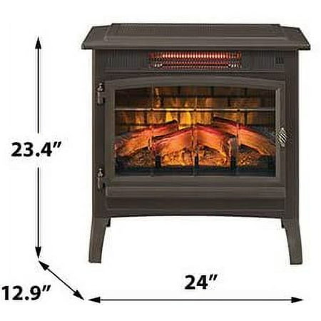 Duraflame 3D 24 W x 23.4 H x 12.9 D Infrared Electric Fireplace Stove - Bronze, DFI-5010-02