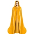 thumbnail image 2 of Full Length Hooded Robe for Men & Women Velvet Cloak Halloween Witch Vampire Wizard Raven Cosplay Costume, 2 of 7