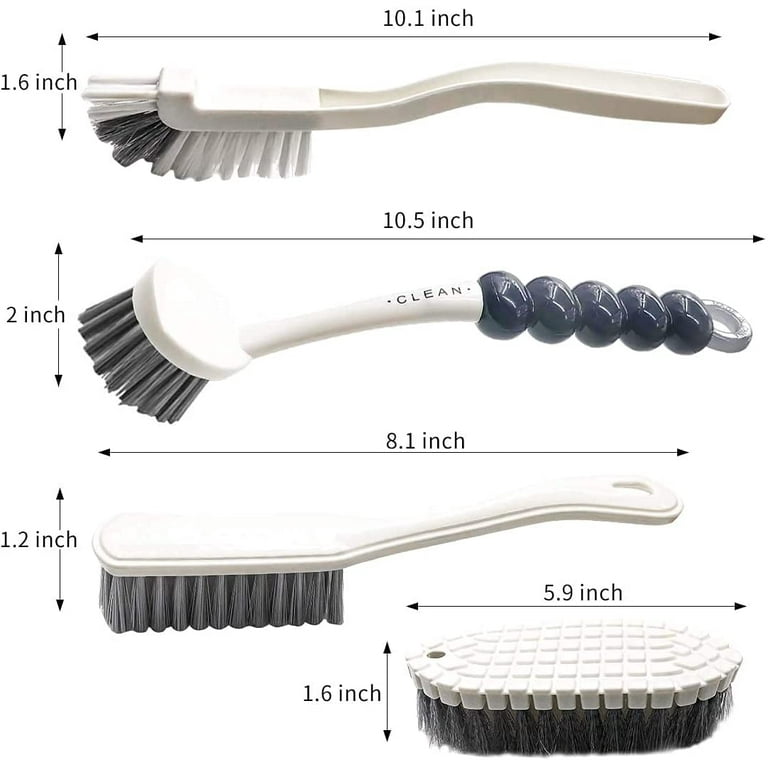Cleaning Brushes Set, Dish Brush,Scrub Brush Bathroom Brush, Kitchen Scrub  Brush,Bottle Cleaning Brush ,Shoe Cleaning Brush, 4pcs – BigaMart