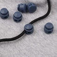 thumbnail image 4 of 50pcs Plastic Toggle Double Hole Spring Cord Locks Clip Ends Luggage Lanyard Stopper for Hiking Shoelace Backpacks Navy Blue One Size, 4 of 5