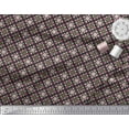 thumbnail image 3 of Soimoi Black Cotton Voile Fabric Aster & Roses Damask Decor Fabric Printed Yard 42 Inch Wide, 3 of 5