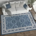 thumbnail image 5 of Alise Rugs Carrington Traditional Oriental Indoor Area Rug Navy 2'3'' x 10' Runner Border,Oriental,Floral & Botanical 10' Runner Bedroom,Living, 5 of 5