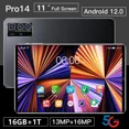 thumbnail image 4 of Tableta PC de 11 pulgadas con Android 12, 16 GB de RAM, 1 TB de ROM, doble SIM, 10 núcleos, WPS, GPS, Bluetooth, red 5G, GPS, WPS, versión global 2023, 4 of 5