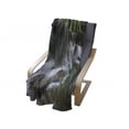 thumbnail image 4 of Nature Soft Flannel Fleece Blanket, Waterfall at Forest in Tropical Environment Unusual Woodland Scenery, Cozy Plush for Indoor and Outdoor Use, 50" x 60", Forest Green Brown White, by Ambesonne, 4 of 6