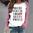 thumbnail image 2 of Plus Size Pullover Tops for Women Valentine's Day Funny Graphic Print Leopard Patchwork Long Sleeve Casual Sweatshirts (Pink,4XL), 2 of 4