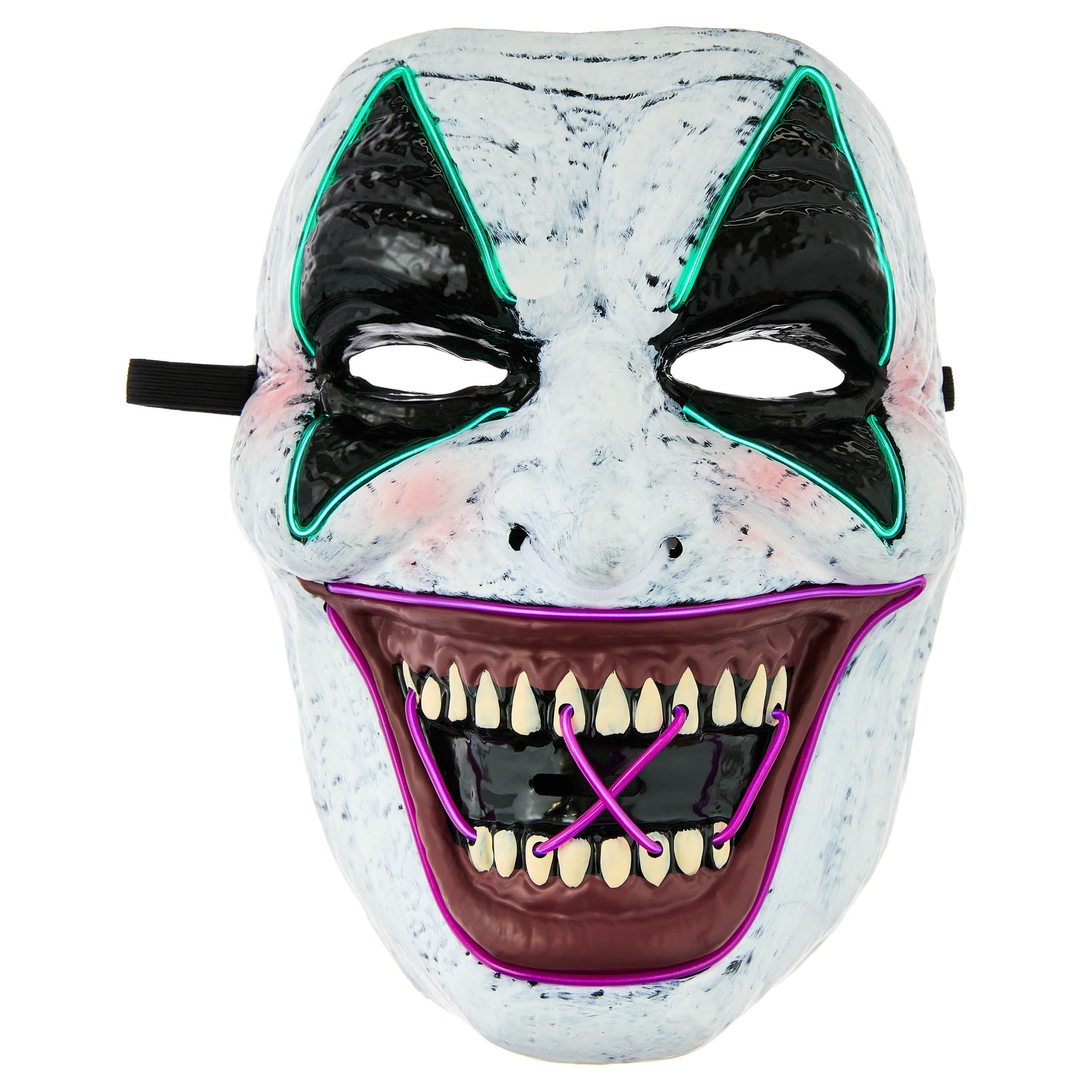Light-Up Clown Mask Costume Accessory for Adults, Multicolor, Halloween by Way To Celebrate