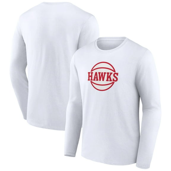 Men's White Atlanta Hawks Alternate Logo Long Sleeve T-Shirt