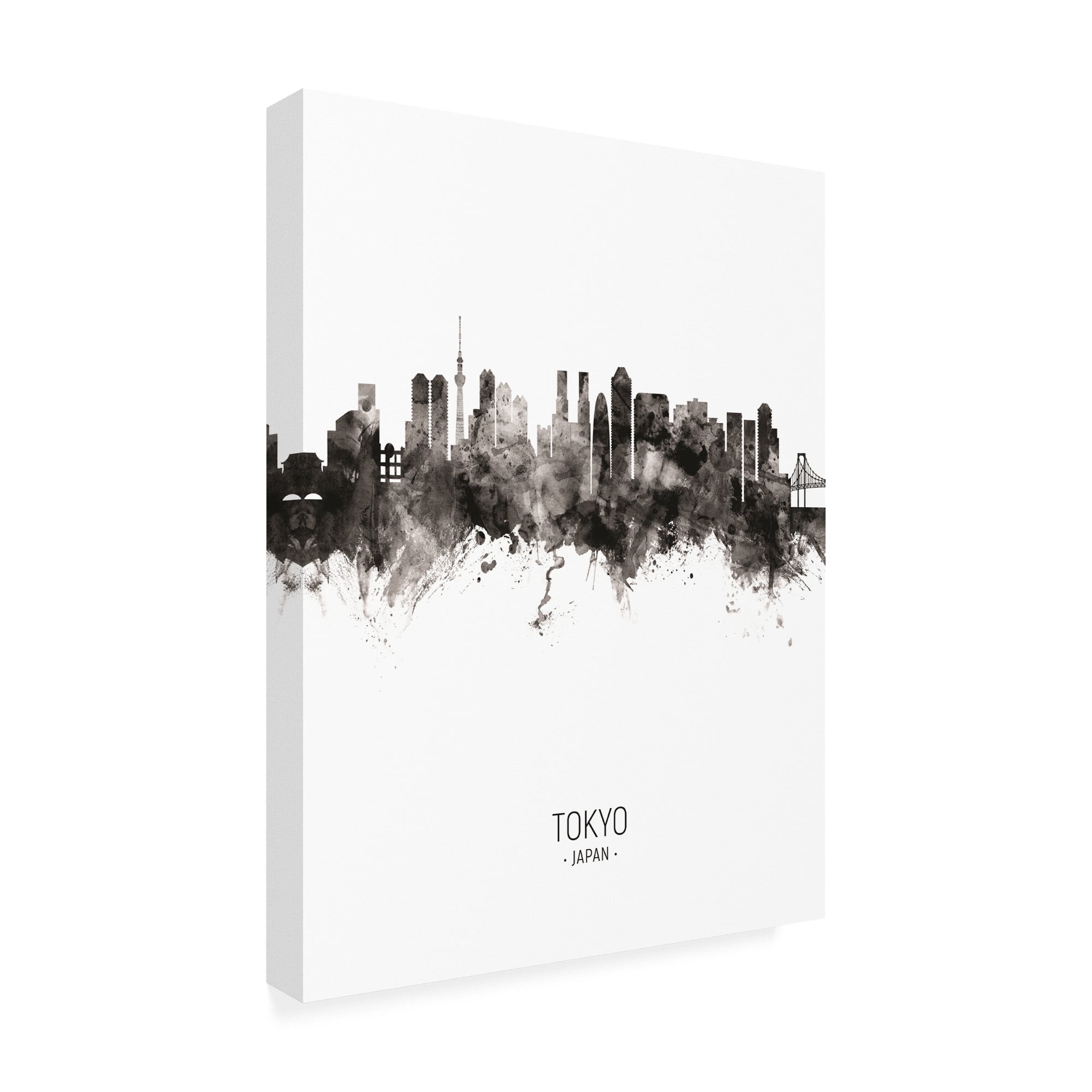 Trademark Fine Art 'Tokyo Japan Skyline Portrait II' Canvas Art by Michael Tompsett