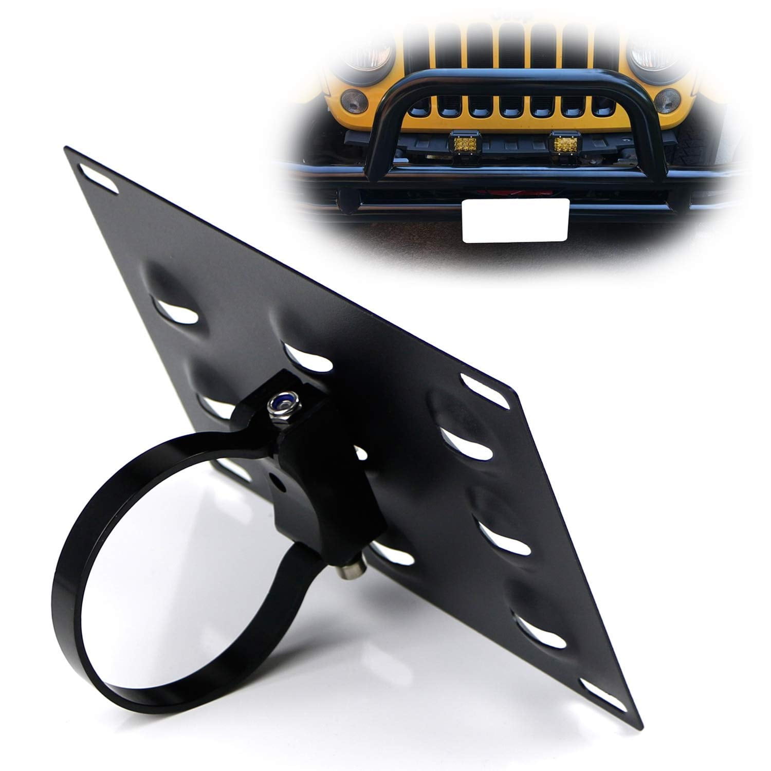Custom Accessories 92550 Chrome Round Chain Link License Plate Frame