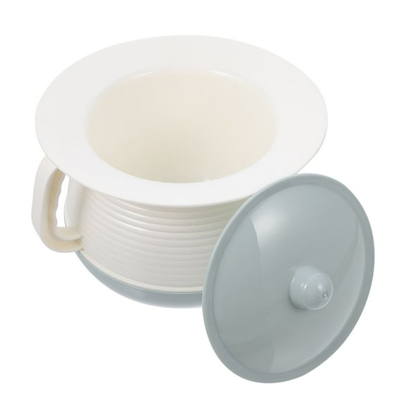 HOOWIFFY Urine Chamber Pot For Home Use Men Plastic Spittoon Blue 1 Set