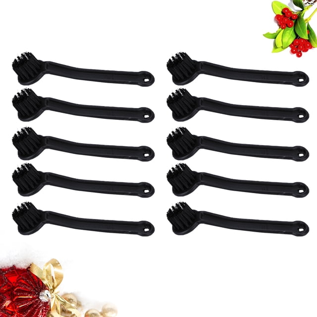 HAMPPLIES 10Set Multi Functional Cleaning Brush for Coffee Grinder Nylon Black 17.5cm Kitchen Cleaning